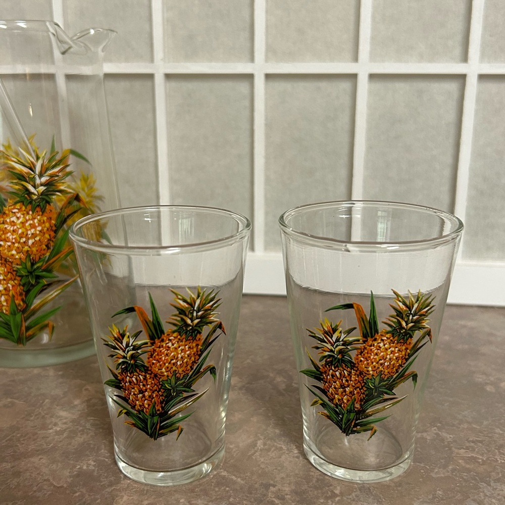 MCM Glass Pineapple Bar Set - Picture 7 of 11